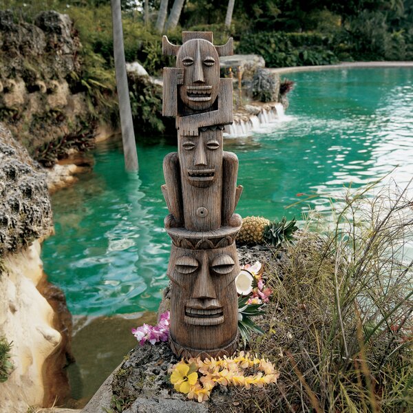 4 Foot Outdoor Tiki Statue | Wayfair